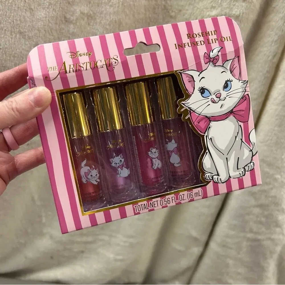Disney Aristocats Marie Lip Oil, Lip Balm & Gloss Set Stocking Stuffer Gift Set
